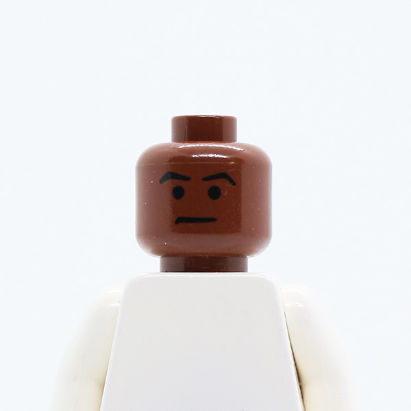 Male Arched Eyebrows and Thin Line Mouth Pattern (SW Mace Windu) - Blocked Open Stud