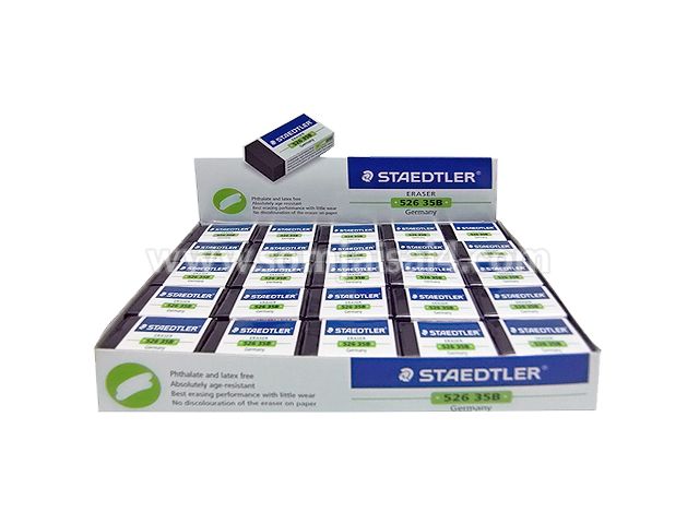 ยางลบก้อนสีดำ ตรา Staedler 526 35B (กล่อง50ก้อน)