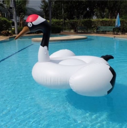 ห่วงยางนกกระเรียน คอดำ Inflatable Black Neck Cran Float