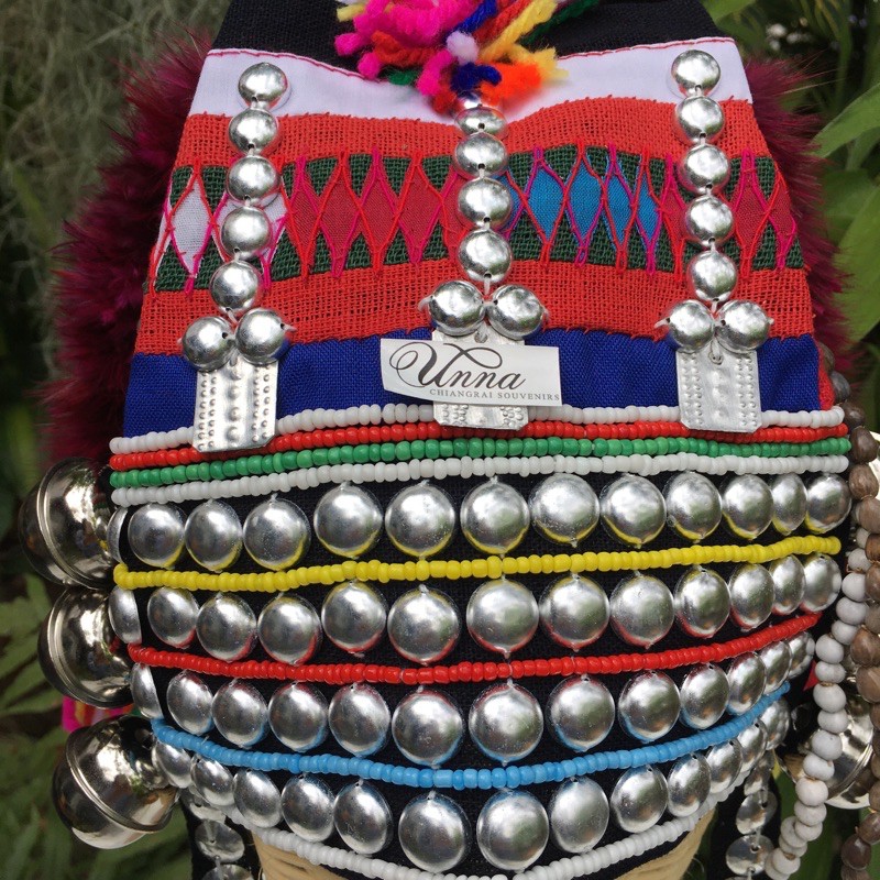 Akha hill tribe handmade hat หมวกชาวเขา #12a ร้าน Unna Thailand Souvenirs