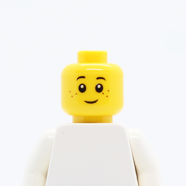 Dual Sided Black Eyebrows, Dark Orange Freckles, Smile / Worried Pattern - Blocked Open Stud
