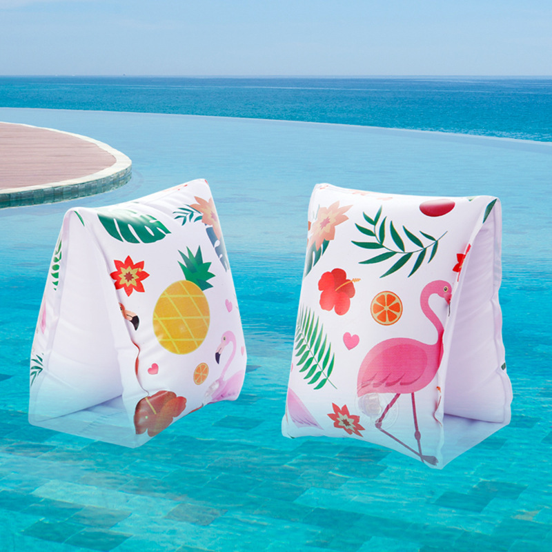 ปลอกแขนว่ายน้ำสำหรับเด็ก ลายผลไม้ ฟลามิงโก้ Inflatable Flamingo Arm Band for kid