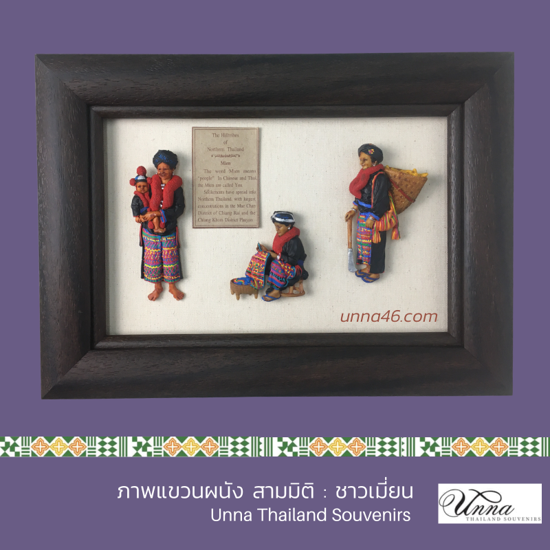 ของที่ระลึกไทย ภาพแขวนผนังสามมิติ งานเพ้นท์มือ