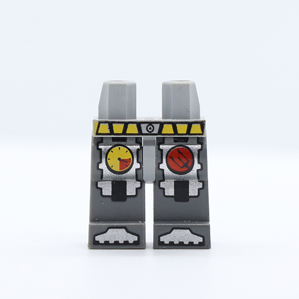 Hips and Dark Bluish Gray Legs with Atlantis Diver with Pressure Gauge Pattern
