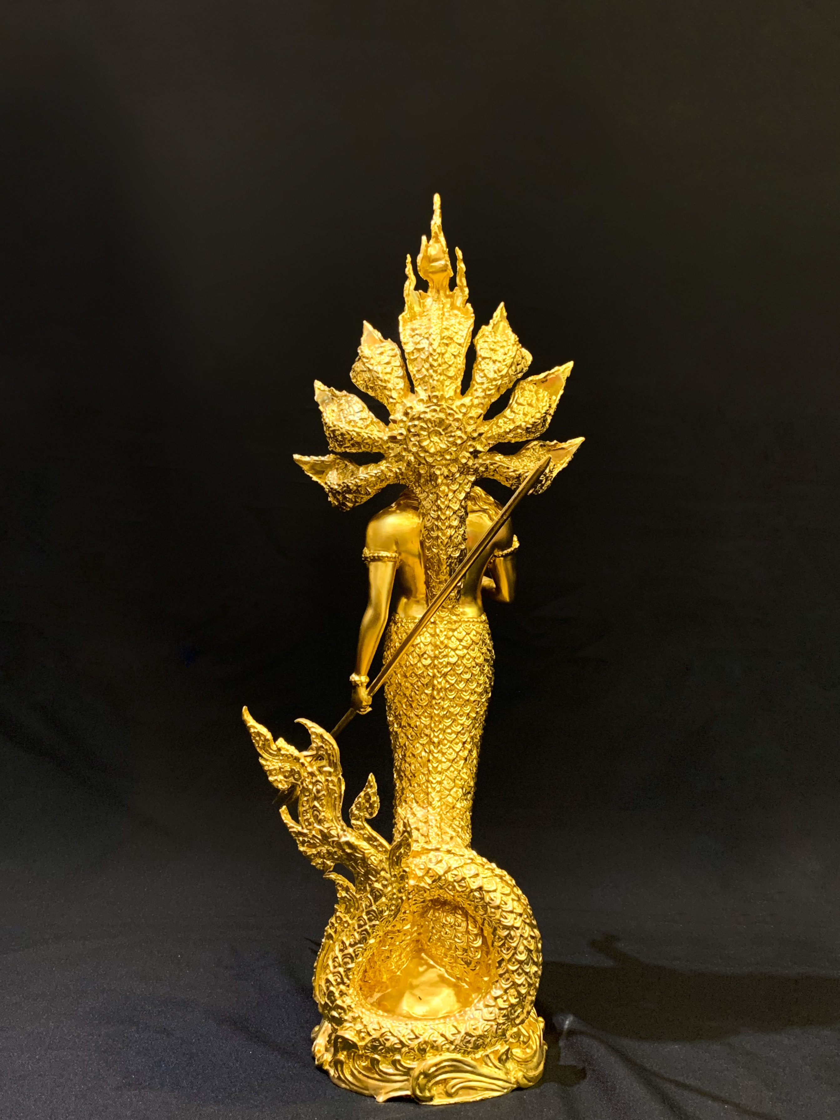 ปู่นาคราช ทรงตรีศูล หน้าตัก 9 นิ้ว (ปรก 7 เศียร)