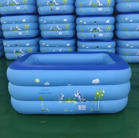 สระน้ำ สระน้ำเป่าลม ขนาด 130 cm - สีฟ้า Inflatable Pool Blue