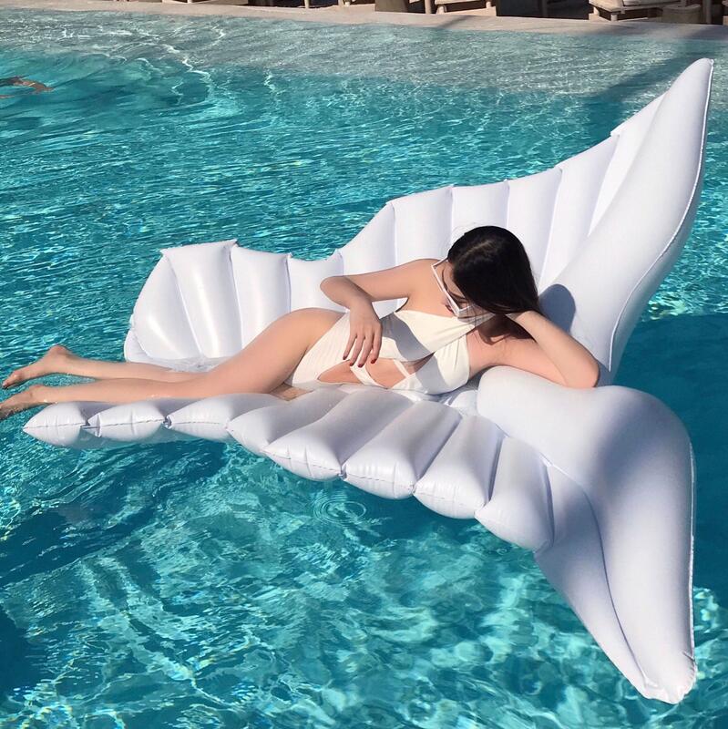 แพยางปีกนางฟ้า สีขาว Inflatable New Angel Wings White Color