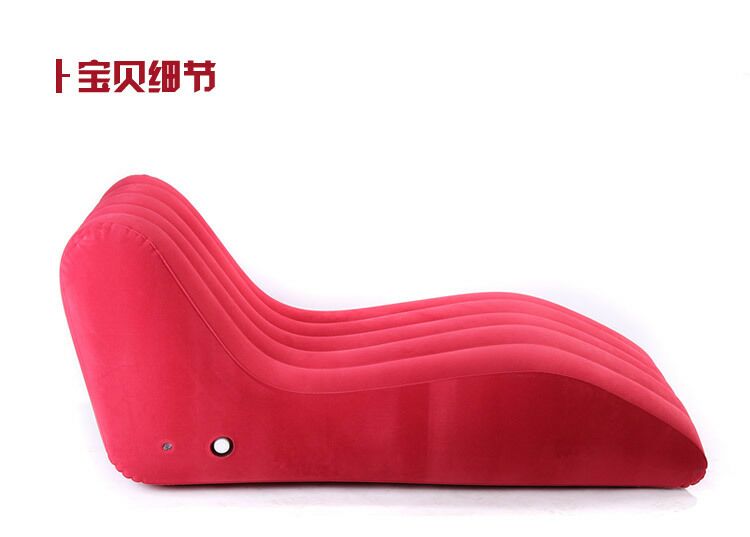 เก้าอี้นอนโซฟาเป่าลม สไตล์ร่วมสมัยวัสดุทำจากพีวีซี Inflatable Top Quality Flocked Soft PVC Sofa