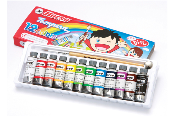 สีน้ำ ตราม้า 12สี (ขายยกโหล12กล่อง)