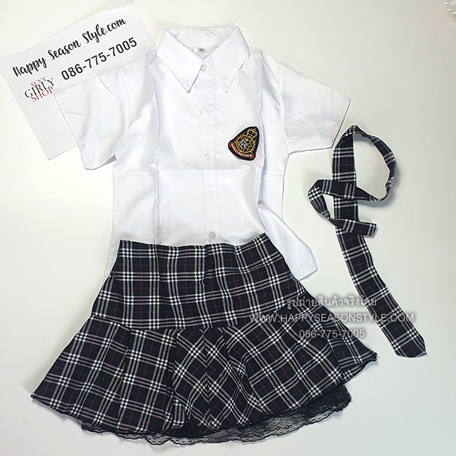 ชุดนักเรียน ชุดนักเรียนนานาชาติ ชุดนักเรียนอินเตอร์ ชุดนักเรียนไฮสคูล พร้อมไทด์ มีให้เลือกหลายสี