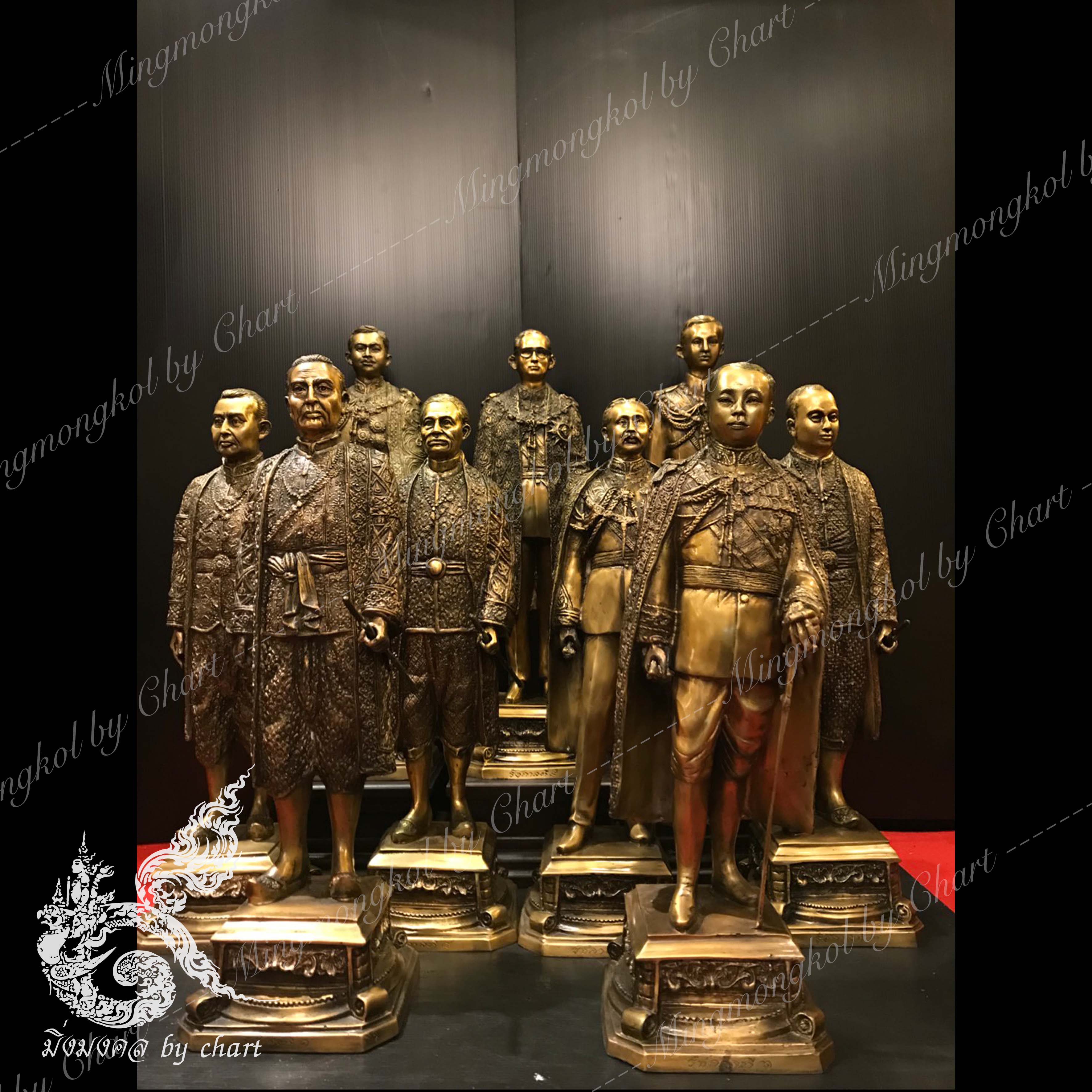 ประติมากรรมชุด 9 รัชกาล หน้าตัก 9 นิ้ว (กองทัพภาค2)
