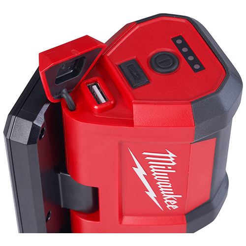 MILWAUKEE รุ่น M12 PAL-201 ไฟส่องพื้นที่พร้อมช่องชาร์จ USB แรงดัน 12 โวลท์ พร้อมแท่นชาร์จและแบต 2.0AH x 1 ก้อน