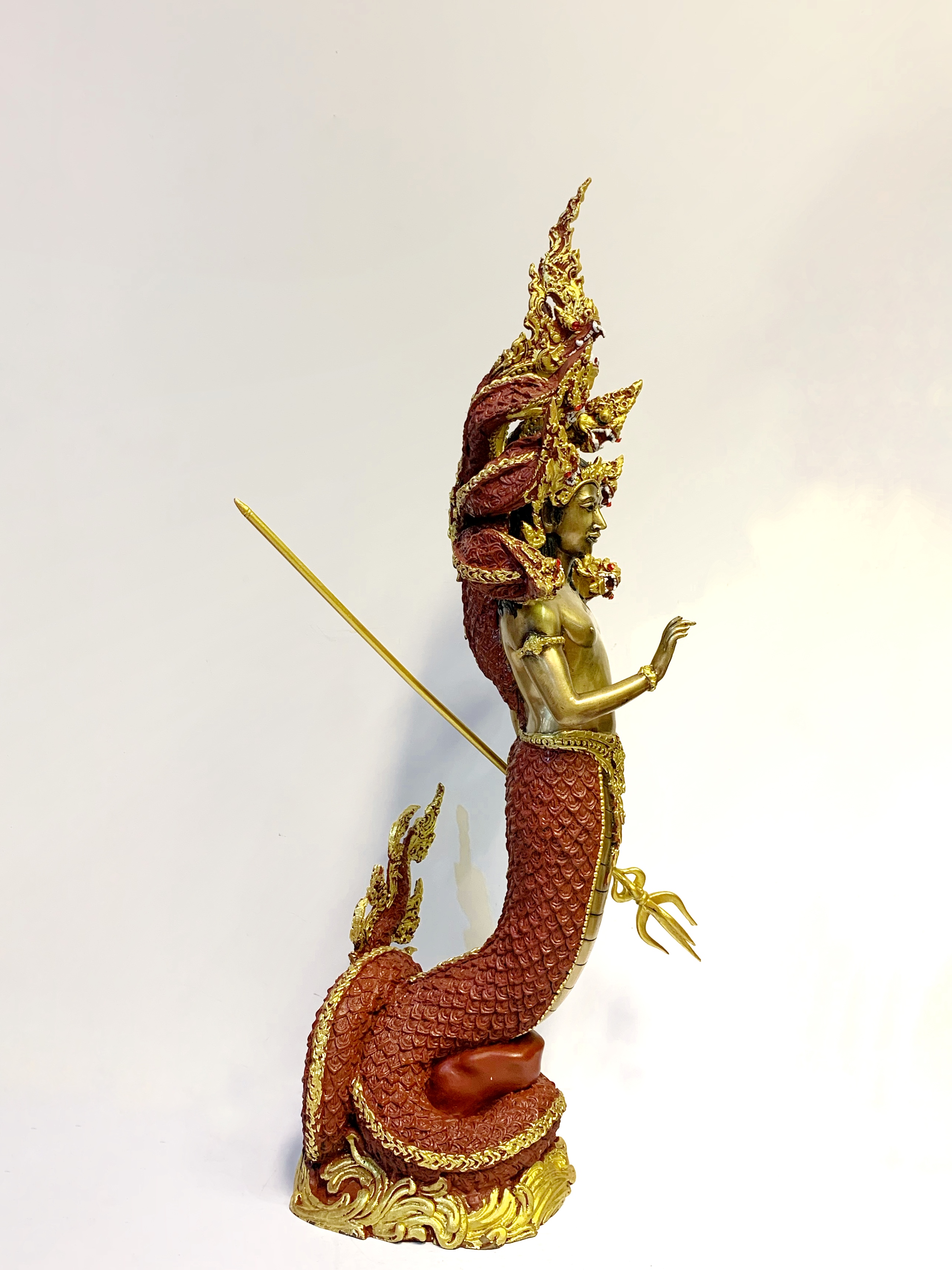 ปู่นาคราช ทรงตรีศูล หน้าตัก 9 นิ้ว (ปรก 7 เศียร)