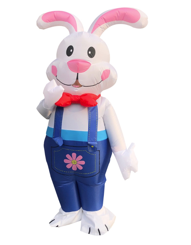 ชุดเป่าลม กระต่าย ชุดพองลม พร้อมพัดลมในตัว