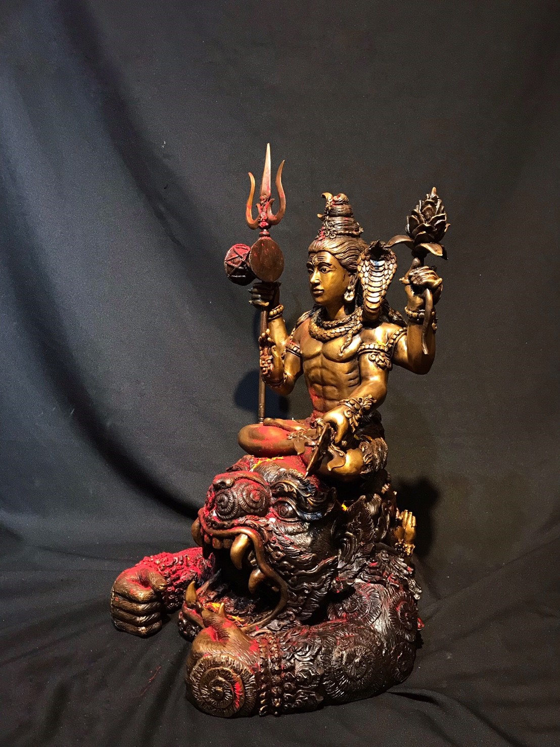 พระศิวะมหาเทพ บัลลังก์หนุมาน หน้าตัก 9 นิ้ว