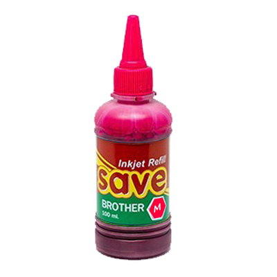 หมึกเติมเครื่องพิมพ์อิงค์เจ็ทยี่ห้อ BROTHER (สีแดง-Magenta) ตรา Save 100ml
