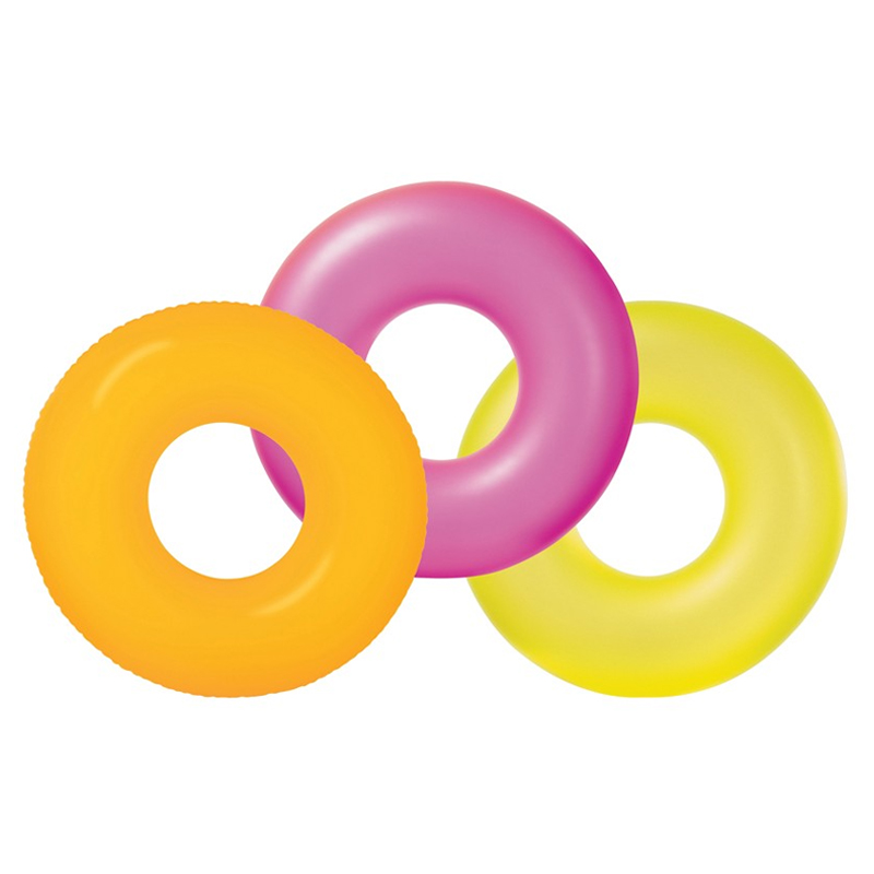 ห่วงยางนีออน หลากสี Inflatable Neon Color Ring Pool Float
