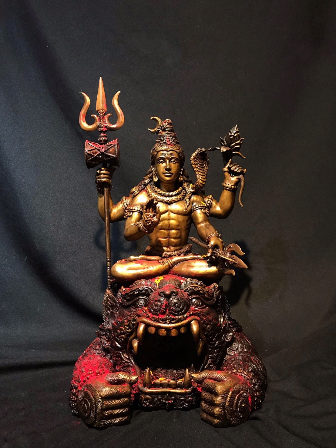 พระศิวะมหาเทพ บัลลังก์หนุมาน หน้าตัก 9 นิ้ว