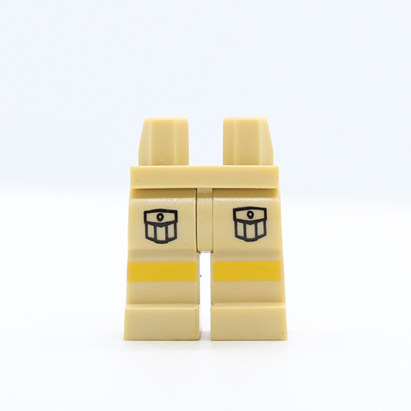 CS02 Hips and Legs with Cargo Pockets Front and Yellow Stripes Pattern