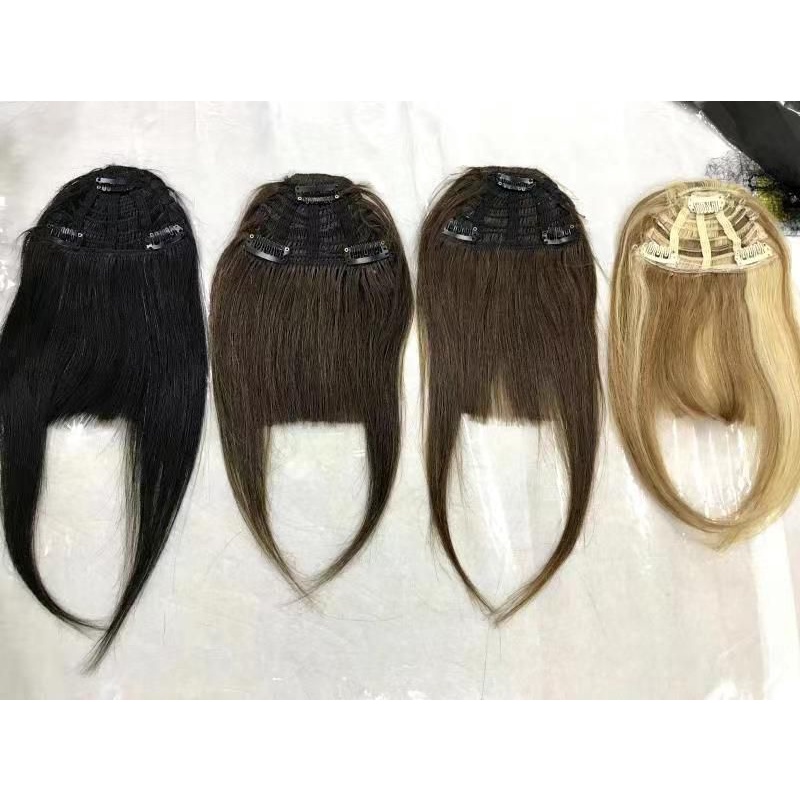 หน้าม้าผมแท้ มีจอนข้าง หน้าม้าปิดหัวเถิก ผมแท้100% กัดย้อมสีได้