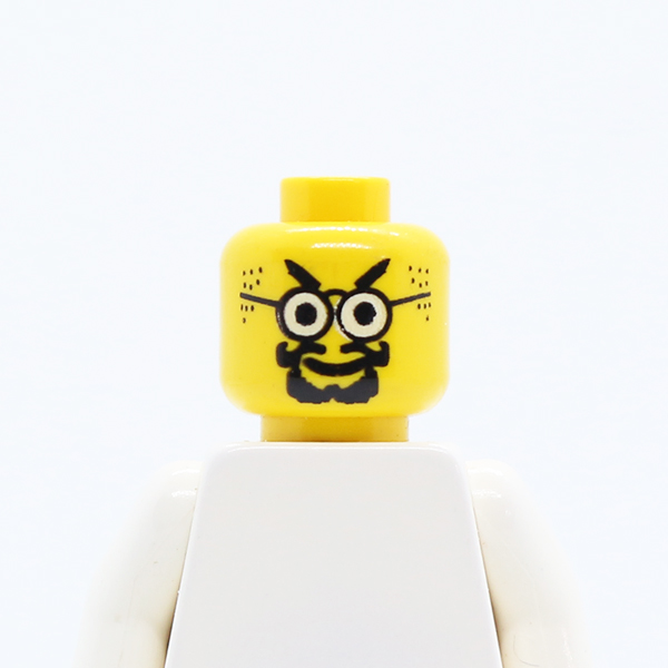 Glasses with Goatee Pattern - Blocked Open Stud