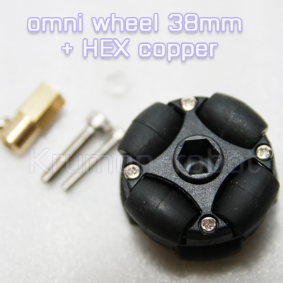 omni wheel 38mm + HEX copper