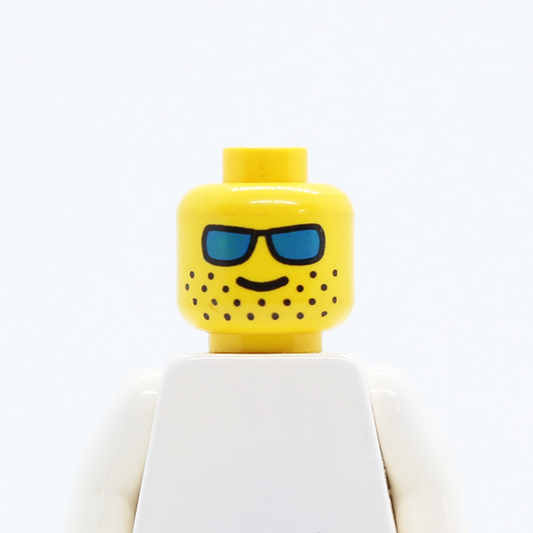 Glasses with Blue Sunglasses and Wide-Spaced Stubble Pattern - Blocked Open Stud
