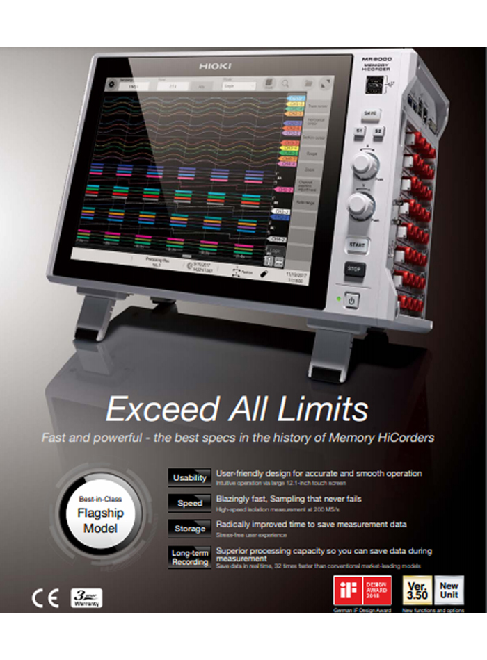 HIOKI MR6000 เครื่องบันทึกข้อมูล (MEMORY HiCORDER, Max. 32ch Analog to 128ch Logic)