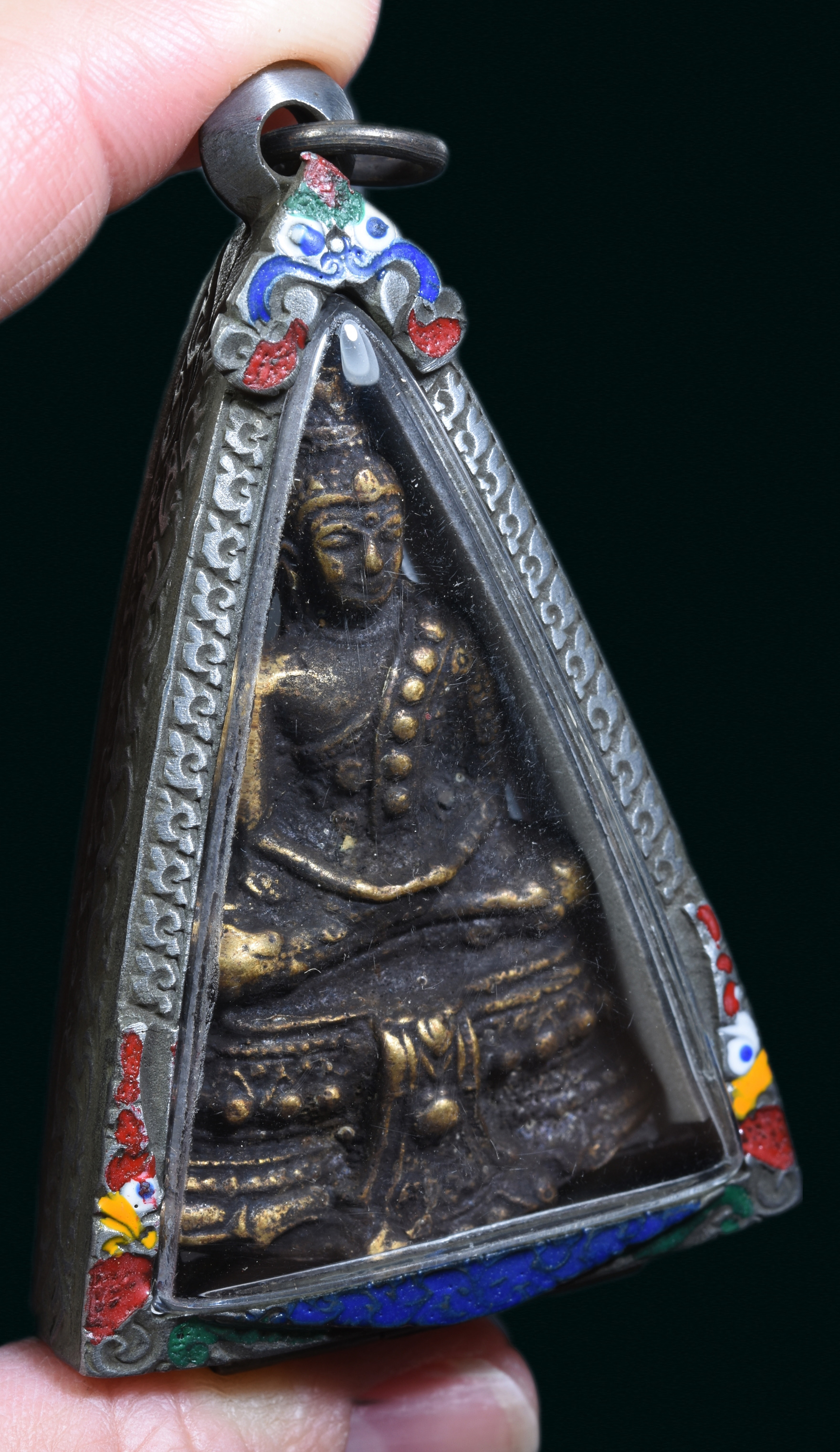 พระทรงเครื่องฤดูฝน เนื้อทองเหลือง *พร้อมกรอบ*