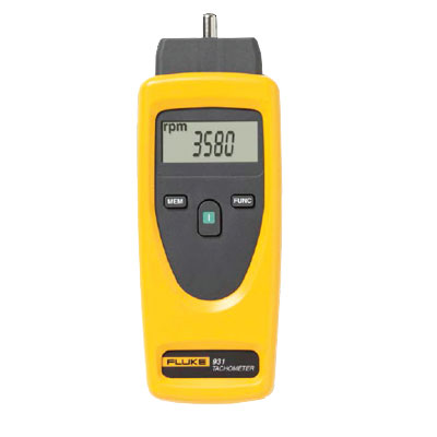FLUKE รุ่น 931 เครื่องวัดความเร็วรอบโดยการยิงแสงระยะ 500มิลลิเมตร/20 นิ้ว (Tachometer) หรือด้วยการจี้เพลาได้ในตัวเดียวกัน