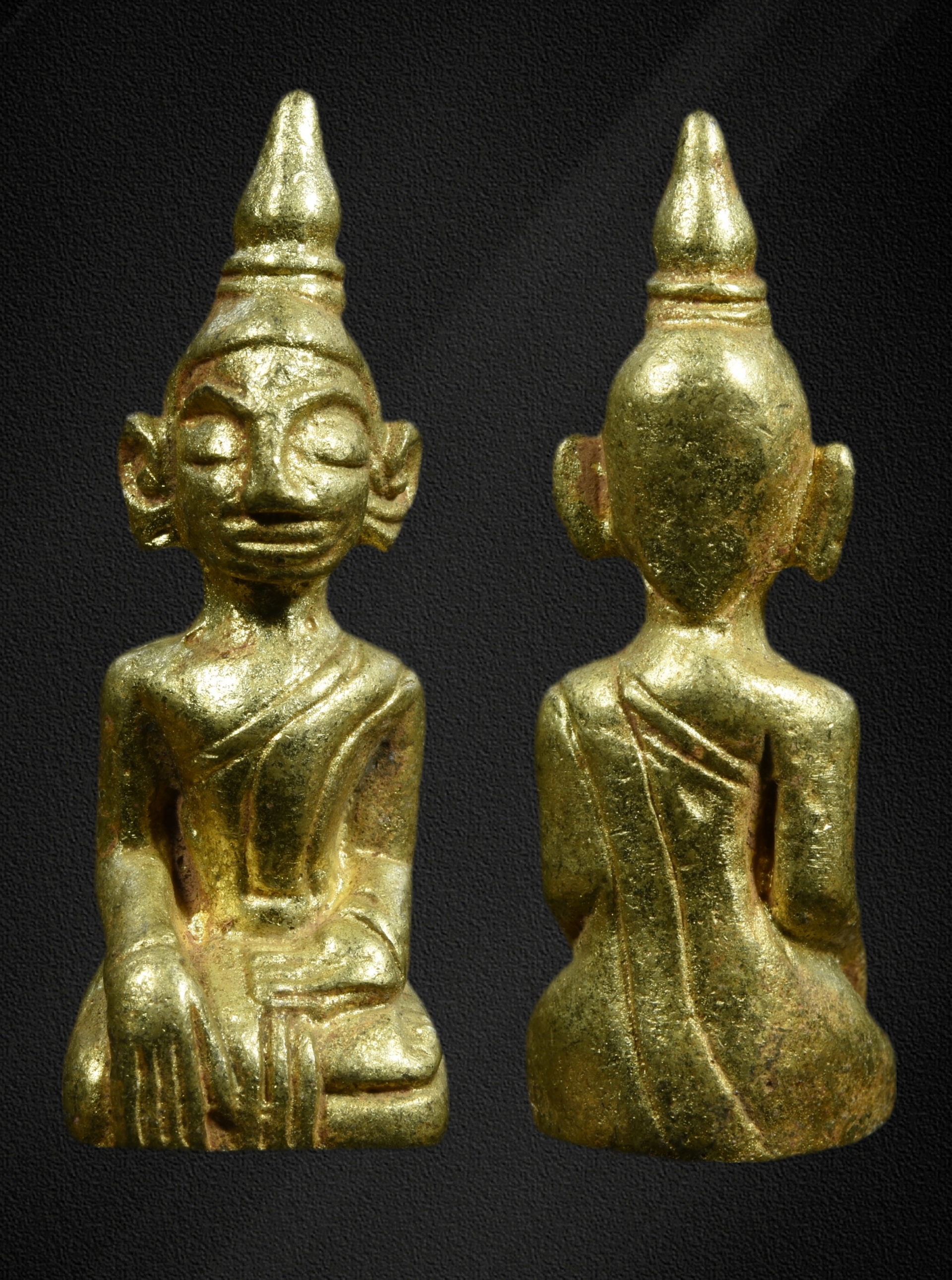 พระเชียงรุ้ง เนื้อเปียกทอง ขนาดห้อยคอ