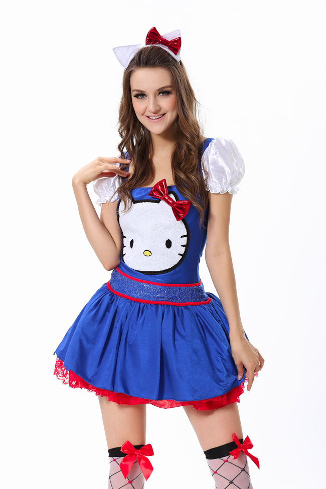 ชุดคิตตี้ ชุดkitty สีน้ำเงิน