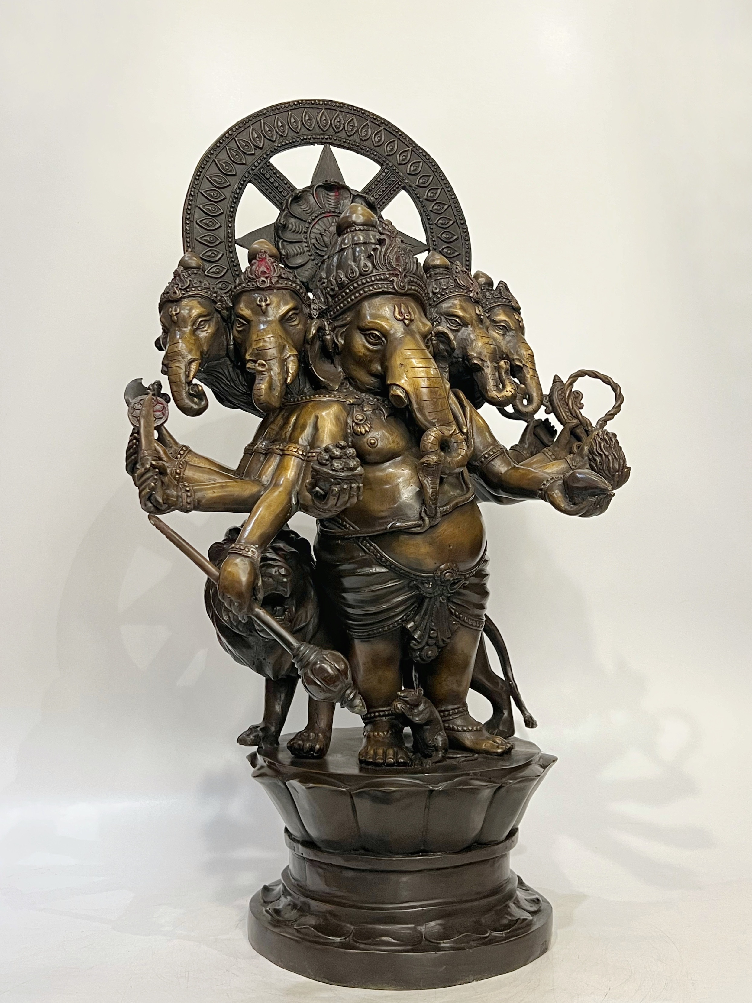 พระพิฆเนศ 5 เศียร หน้าตัก 9 นิ้ว (หมายเลข 15)