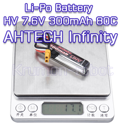 Li-Po Battery HV 7.6V 300mAh 80C/160C - AHTECH Infinity