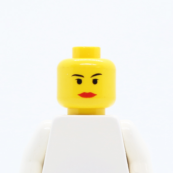 Female with Red Lips Wide, Small Black Eyes, Thin Eyebrows Pattern (SW Padme) - Blocked Open Stud