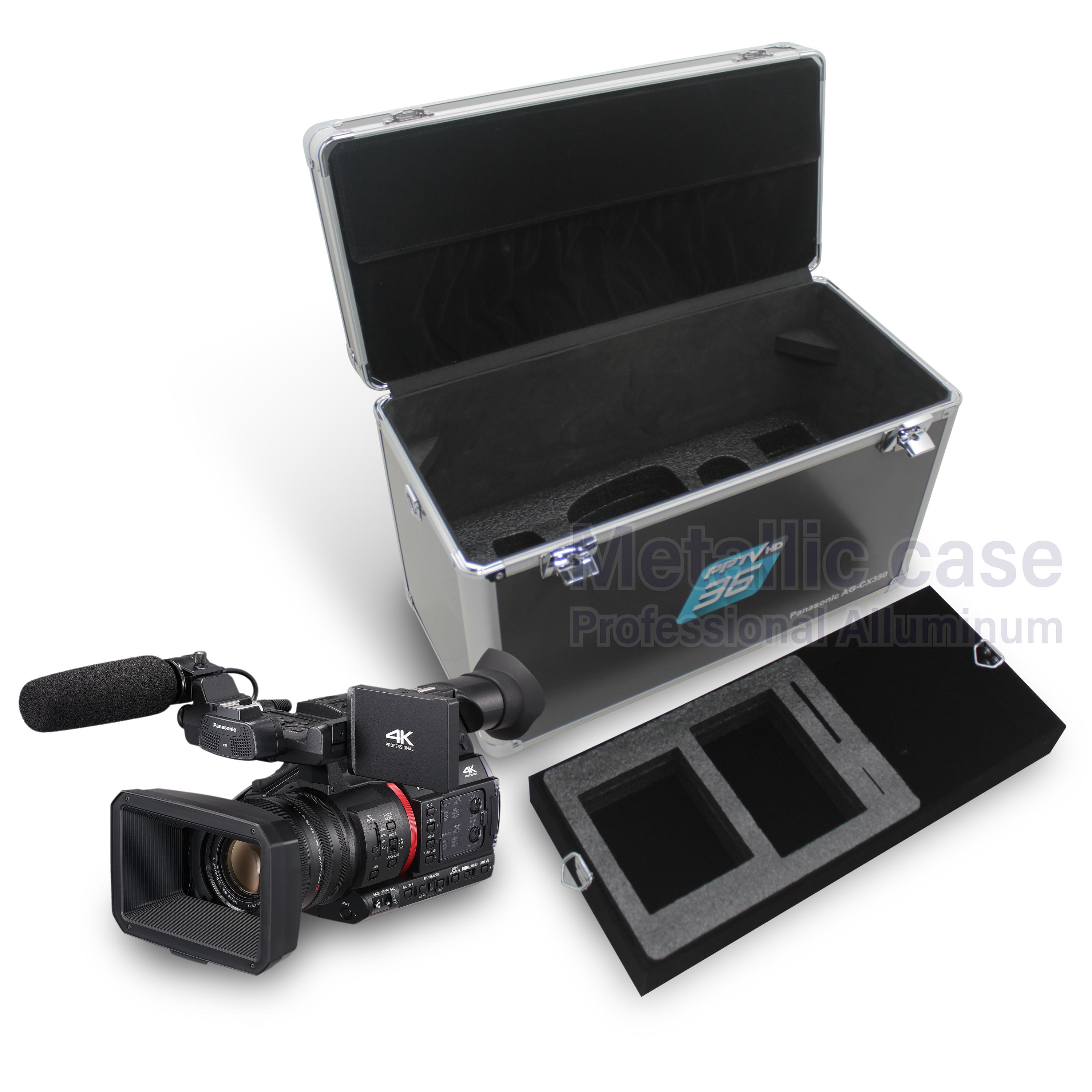 metalliccase8266-05-6407 Panasonic AG-CX350 พร้อม Microphone + wireless Soheto (54x26x37 T1C18H8K6P3)