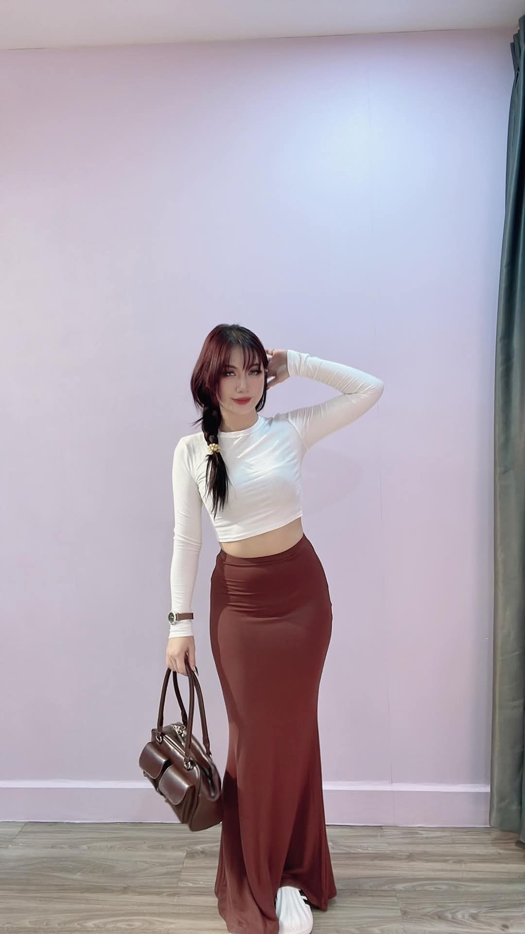 กระโปรงหางปลา mermaid ใส่แล้วผอม เก็บเอวมากๆ ผ้านุ่มลื่นการันตึ