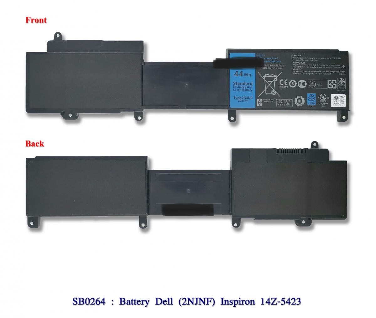 SB0264 - BatteryDell(ORG)(2NJNF)Inspiron14Z-5423,15Z-5523(T41M0,TPMCF,8JVDG)