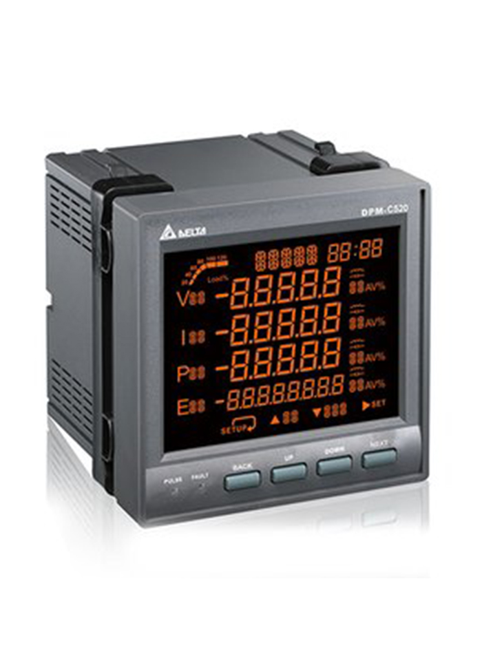 DELTA รุ่น DPM-C520 เครื่องวัดค่ากำลังไฟฟ้าแบบติดหน้าตู้ไฟฟ้า