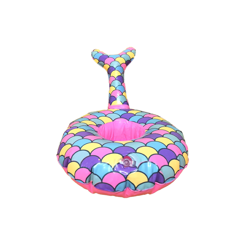 ที่วางแก้วเป่าลม หางนางเงือก Inflatable Mermaid Tail Cup Holder