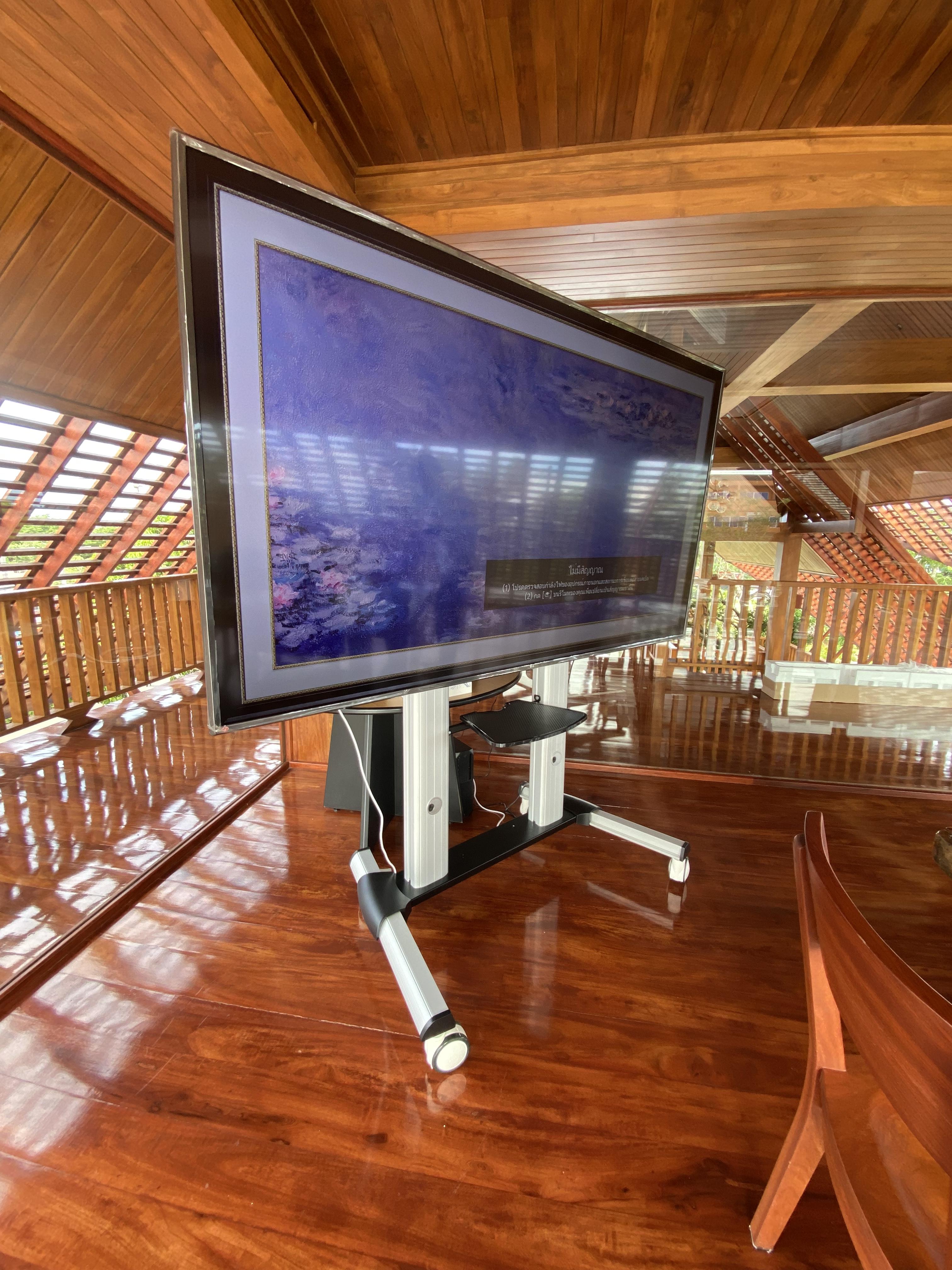 JMTVSTAND MT-F8200 ขาตั้งพื้นทีวีมีล้อเลื่อน(TV Stand) วัสดุ Aluminium อลูมิเนียม แบบล้อเลื่อนปรับสูง/ต่ำได้ 55"-98" นิ้ว{รับประกันสินค้า 3 ปี}0964746498