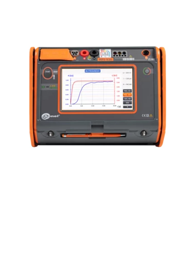 SONEL MPI-536-C3-N1 สำหรับตรวจสอบและรับรองความปลอดภัยระบบไฟฟ้า หน้าจอสีทัชสกรีน ฟังก์ชั่นทดสอบฉนวนแรงดัน 2.5 kV พร้อมฟังก์ชั่นการทดสอบหลักดินแบบ 4 หลัก พร้อมอุปกรณ์ประกอบการทดสอบหลักดินครบชุด