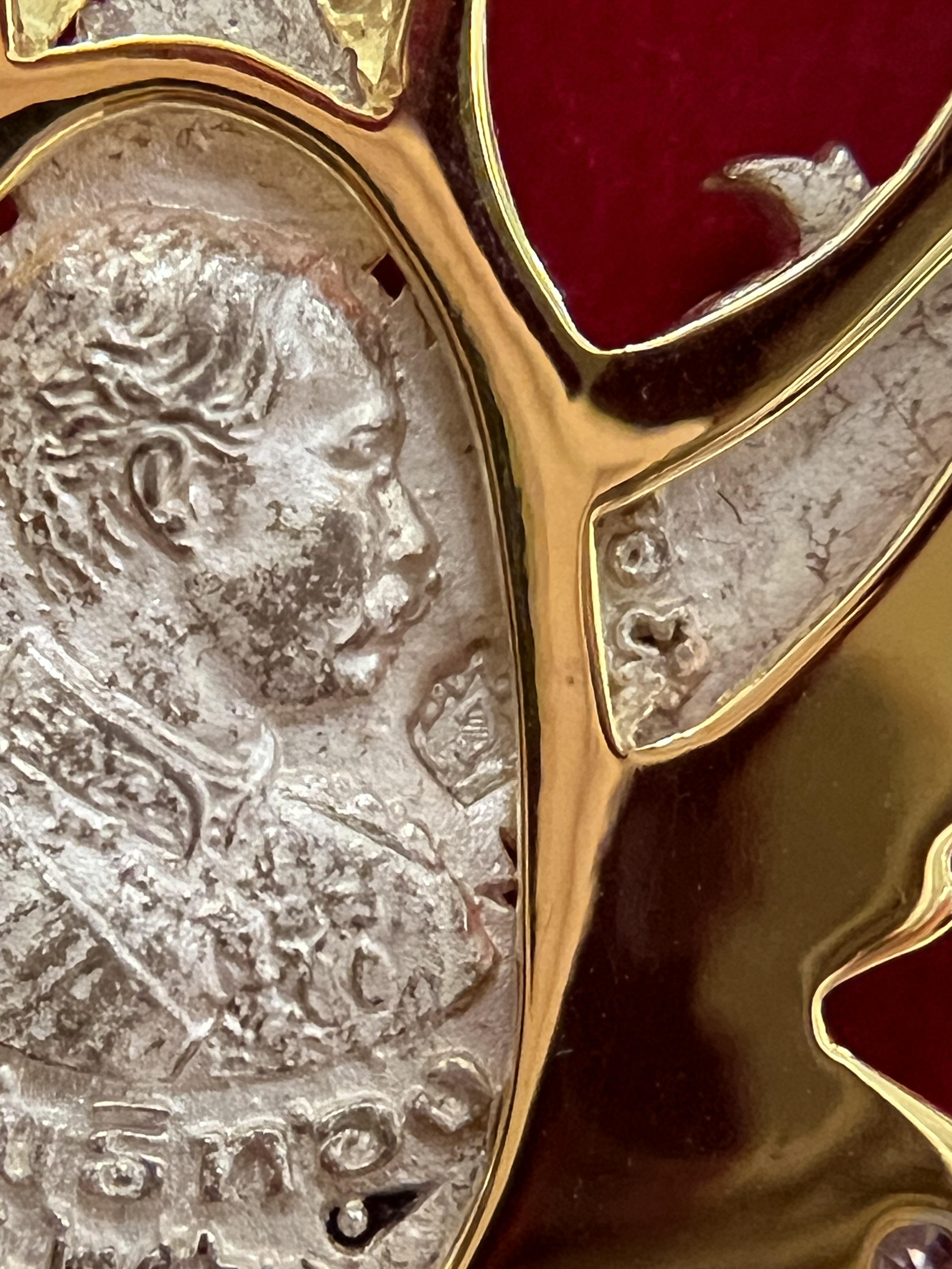 พญาครุฑ รุ่น เปิดขุมทรัพย์ (เงิน ลงยา พิมพ์ใหญ่)