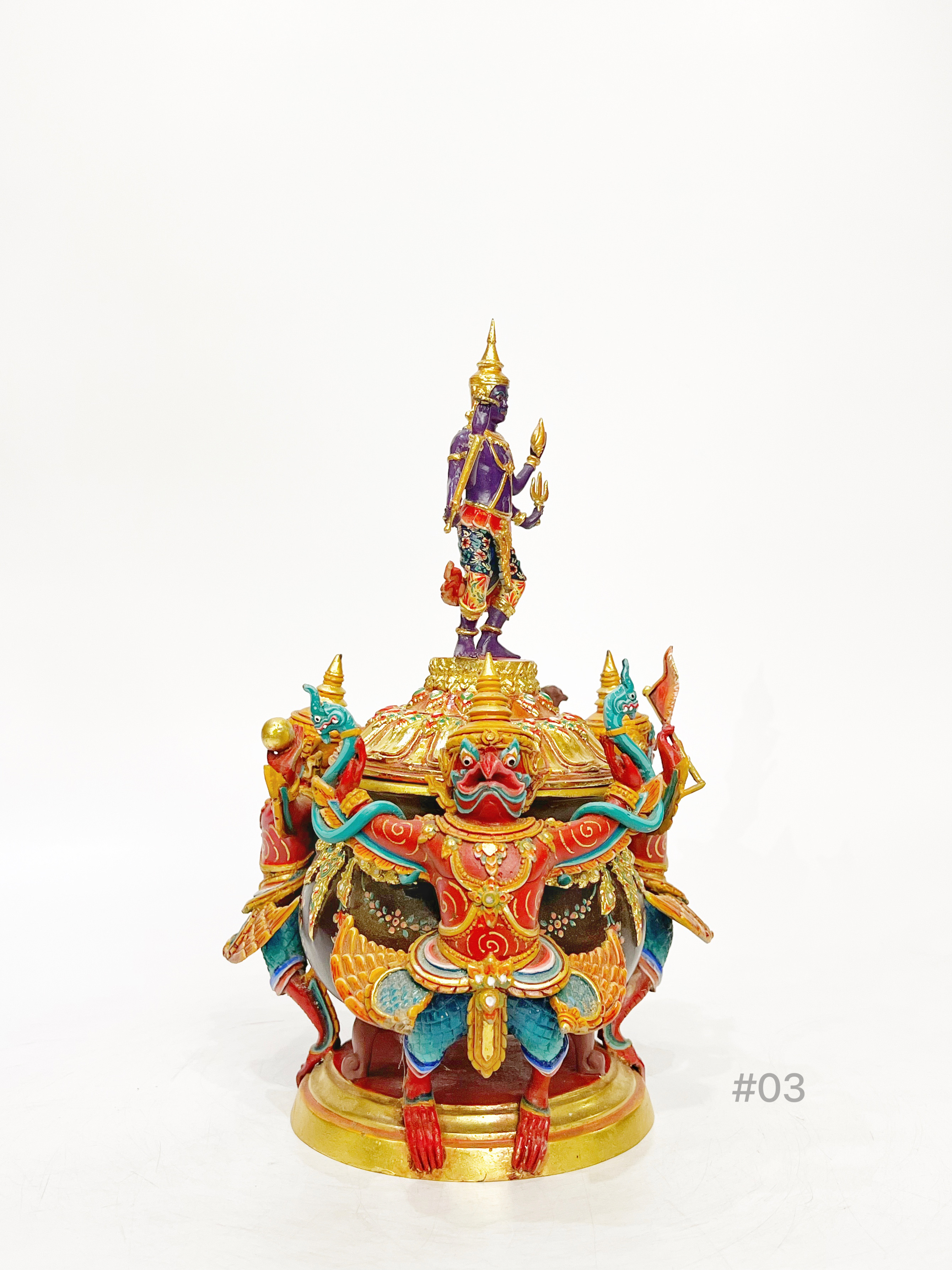 บาตรน้ำมนต์ พระนารายณ์ทรงครุฑ สูง 12 นิ้ว (#03)