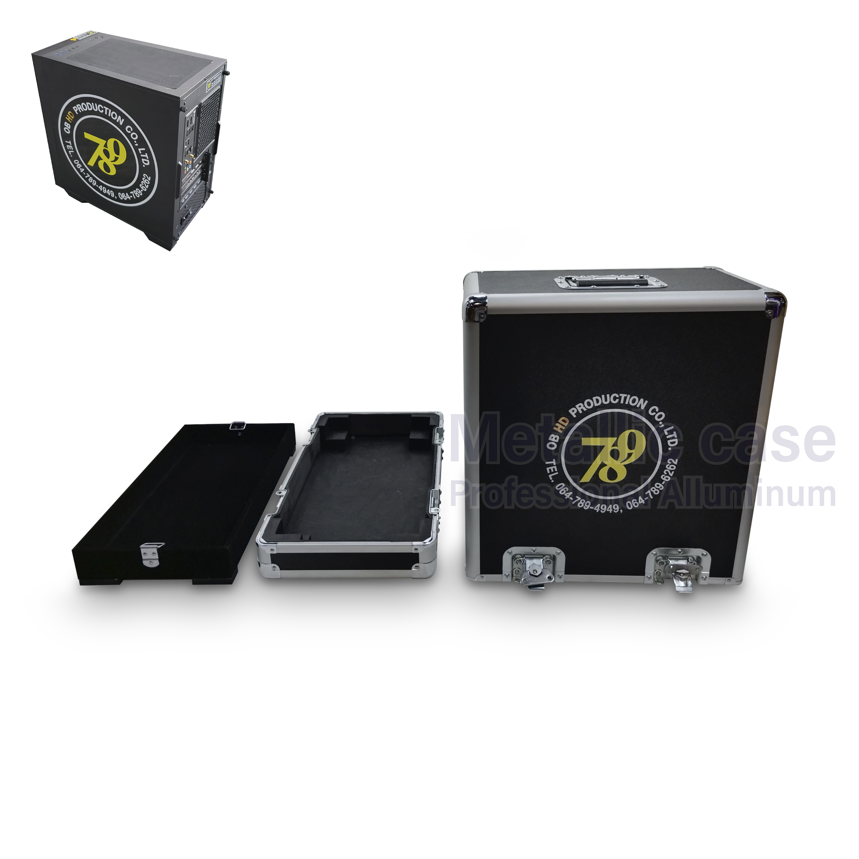 metalliccase8909-02-6607 / CPU black mirror, 1 pcs, ขนาดเท่า 1-8903 (45.5x26.5x54.6 T3C1H4K5P3)