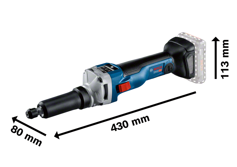 Bosch รุ่น GGS 18V-10 SLC เครื่องเจียรคอตรงไร้สาย (เครื่องเปล่า)