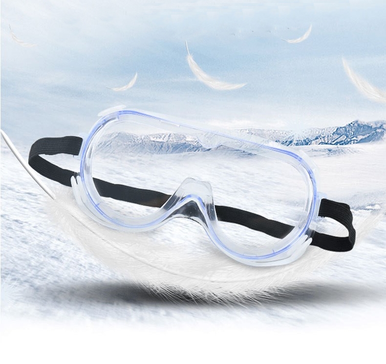 แว่นตาตัดหญ้า แว่นตานิรภัย กันลม กันสะเก็ด แบบใส มีสายรัด