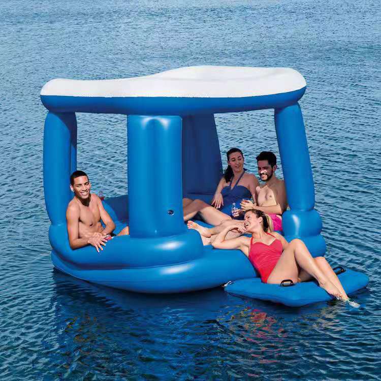 แพยางลอยน้ำขนาดใหญ่ ผู้ใหญ่นั่งได้ 5-6 คน Inflatable Bestway Blue And White 5-6 Adults Water Park Island