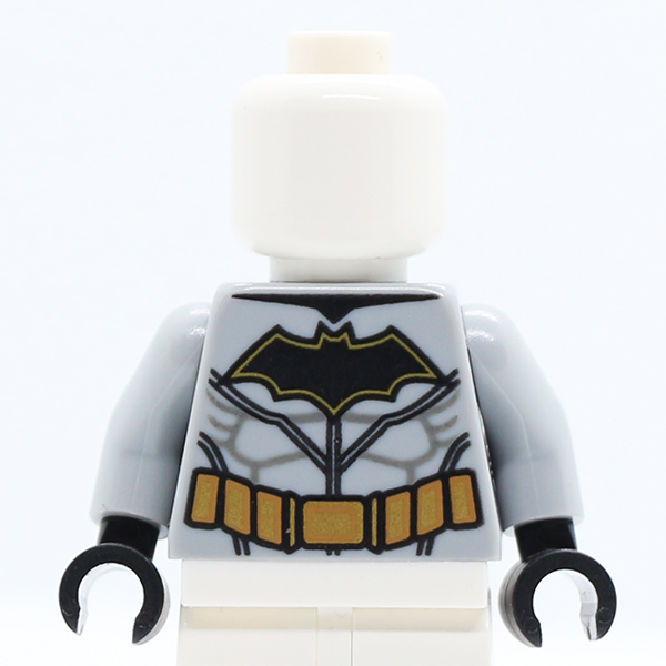 Batman Logo with Muscles, Gold Outline, Gold Utility Belt Pattern / Light Bluish Gray Arms / Black Hands
