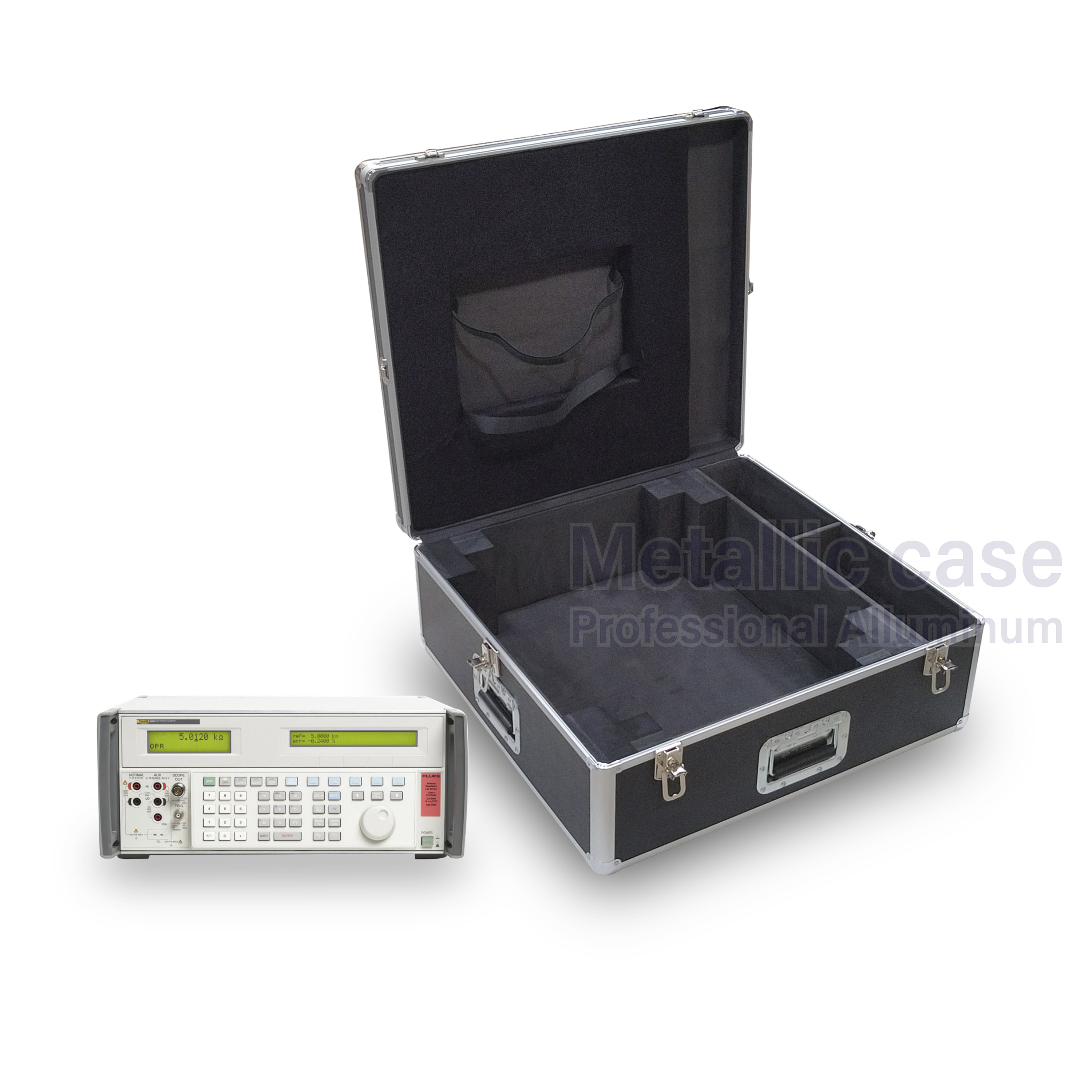 metalliccase9273-09-6706 / Fluke 5502A ไม่มีคันลากกับล้อ (67.5x63.5x26.6 TC1H4K36P3)